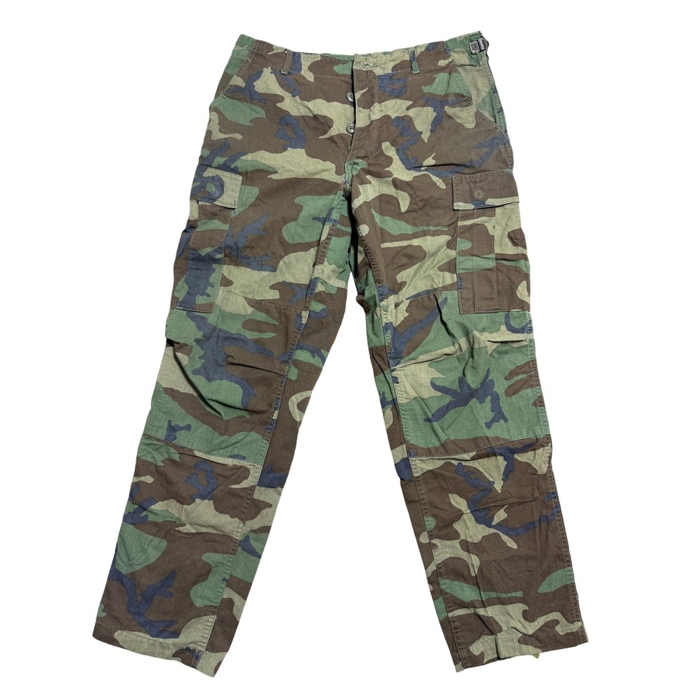 Vintage US Army BDU Trousers Mens Medium Regular Woodland Camo‎ Cargo Combat 90s